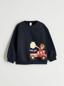 Bisiklet Yaka Erkek ?ocuk Sweatshirt