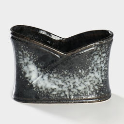 Салфетница Magistro «Ночной дождь», 12×5.7×8.2 см, фарфор, чёрная