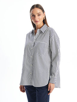 ?izgili Oversize Poplin Kad?n G?mlek