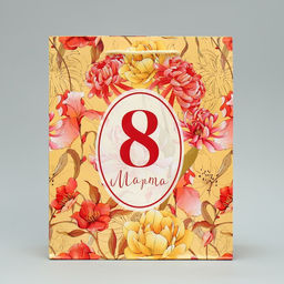 Цена за 2 шт. Пакет подарочный ламинированный, упаковка, 8 марта, ML 21?25?8 см