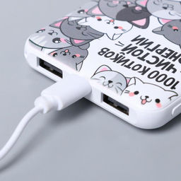 Набор маска, наушники вакуумные и внешний аккумулятор (5000 mAh) Котики, 20,5 х 16,5 см - Like me фото 12