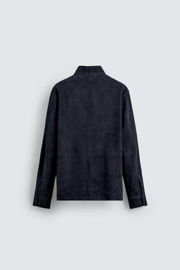 SUEDE LEATHER OVERSHIRT - Zara фото 8