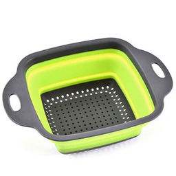 Дуршлаг-сито силиконовый складной прямоуголный 22см ID8834 - Мхт фото 2