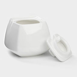 Сахарница с крышкой Wilmax Ilona, 340 мл, фарфор, белая