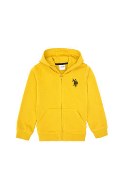 Erkek _ocuk Sar_ Fermuarl_ Kap__onlu _rme H_rka