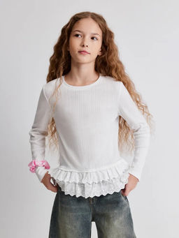 ACOOLA / Джемпер детский для девочек Rosedale белый
