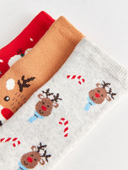 Y?lba?? Temal? Erkek Bebek Soket ?orap 3l? - Waikiki фото 3