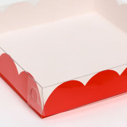 Цена за 5 шт. Коробка для печенья, красная, 15 х 15 х 3 см