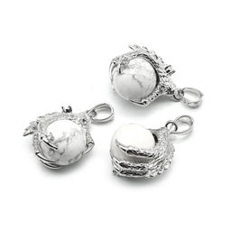 Подвеска с кахолонгом Лапа Дракона 25*25мм, шарик 16мм