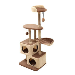 Комплекс для кошек с когтеточкой, разборный, 3-х уровневый, 80 х 42 х 139 см, бежевый - Пижон фото 3