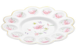 Тарелка д/фарш. яиц 24*24*2,5 см "ХВ Диана" фарфор, NEW BONE CHINA
