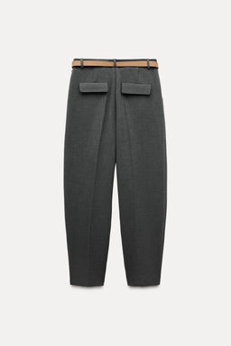 PLEATED TROUSERS WITH BELT - Zara фото 5