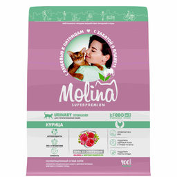 MOLINA, Сухой корм с курицей для взрослых стерилиз.кошек, STERILISED URINARY. CHICKEN,0.4 кг,1060734