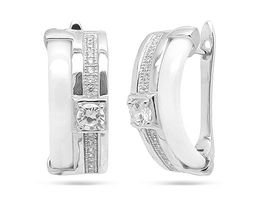 Серьги из серебра керамика, МКВ691Б