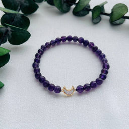 Браслет из Аметиста во вставкой Месяц 18 см - Радуга самоцветов фото 4