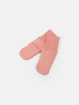 Носочки из футера Персик 0+