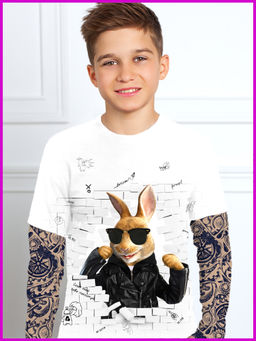 Футболка с длинным рукавом "Майк",белый