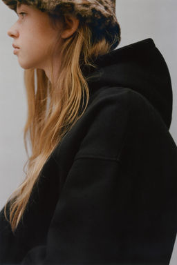 STRIPED DOUBLE HEM hoodie - Zara фото 6