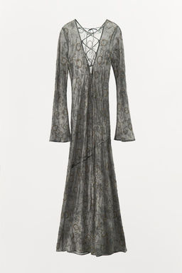 BEADED DRESS WITH CROSS BACK - Zara фото 5