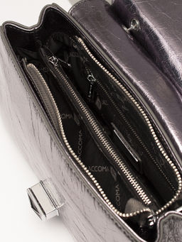 LACCOMA сумка Q6061-1-темно-серебристый натуральная кожа полиэстер  фото 4