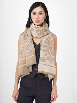 в составе ШЕРСТЬ и КАШЕМИР Большой, мягкий, теплый однотонный двусторонний палантин. - Tantino фото 5