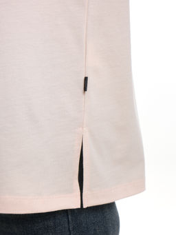 Футболка с принтом для девочки 22-7455 персик/черный