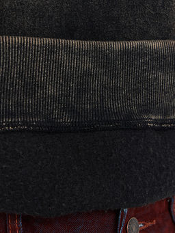 Теплый свитшот женский черный с начесом