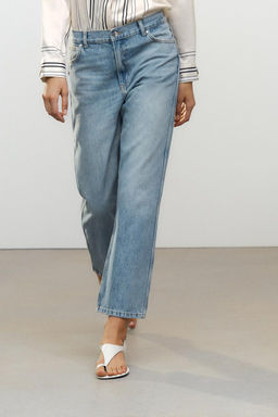ZW COLLECTION CROPPED STRAIGHT HIGH-WAIST JEANS - Zara фото 11