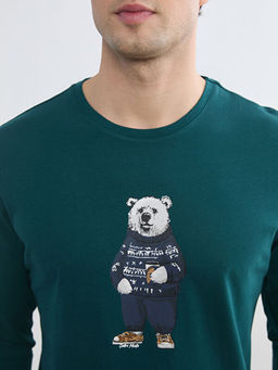 Standart Kal?p Ay? Teddy Bask?l? Erkek Pijama Tak?m