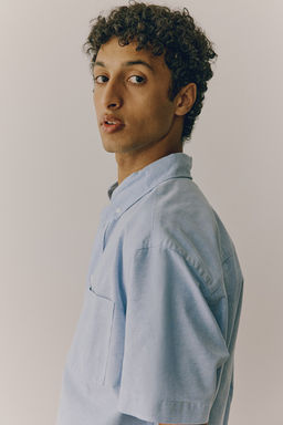 Camisa Oxford de manga corta Loose Fit - H&m фото 3