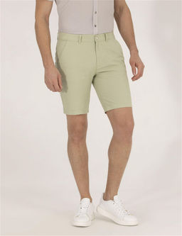 A__k Ye_il Slim Fit Keten Kar___ml_ Bermuda _ort - Pierre cardin фото 2