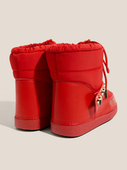 Женские дутики LOVE MOSCHINO SKI BOOT Артикул 4562703, рубиновый  фото 5