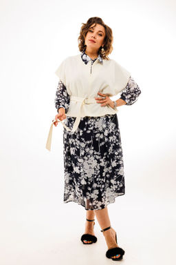 Блуза ANELLI 1363 птица белая  фото 4