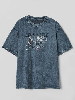 Футболка мужская серая прямого кроя - Mark formelle фото 4