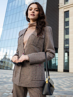 Жакет в мелкую клетку