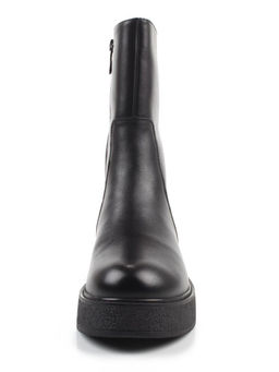 02-M45-73 BLACK Полусапоги зимние женские (натуральная кожа, натуральный мех)