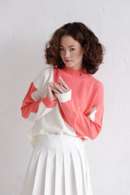 10080 Свитер кораллово-белый - Martichelli фото 2