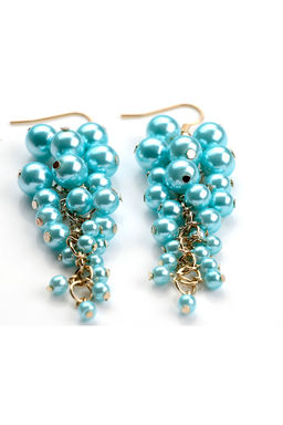 Серьги-гроздь ZZ3850 голубой