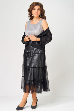 Костюм FITA 4141 черно-серебристый