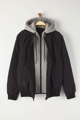 Siyah Regular Fit Orme Kapusonlu Unisex K?sl?k Mont TMNAW26MO00015 - Trendyolmilla фото 8