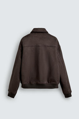 FAUX SUEDE QUILTED JACKET - Zara фото 8
