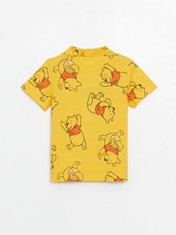 Polo Yaka K?sa Kollu Winnie the Pooh Bask?l? Erkek Bebek Pijama Tak?m? - Waikiki фото 3