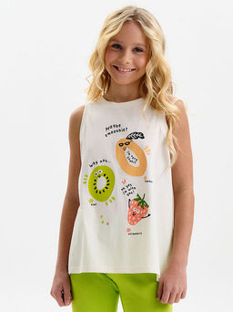 PELICAN, майка для девочек, Молочный