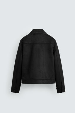 FAUX SUEDE REGULAR FIT JACKET - Zara фото 8