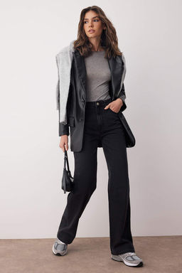 Trendyolmilla Ac?k Mavi Yuksek Bel Wide Leg Jeans TWOSS25JE00278  фото 2