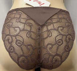 Трусы Misstyle слип дымчато-розовый микрофибра с кружевом  фото 7