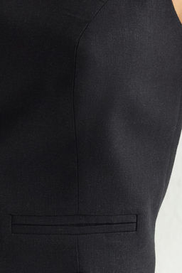 TRENDYOLMILLA Ac?k Haki Fitted Keten Gorunumlu V Yaka Crop Dokuma Yelek TWOSS25YE00028  фото 19