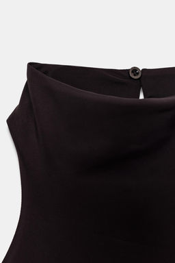 VESTIDO HALTER ENCAJE / Marr?n - Zara фото 7