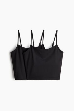Pack de 2 tops de deporte con sujetador