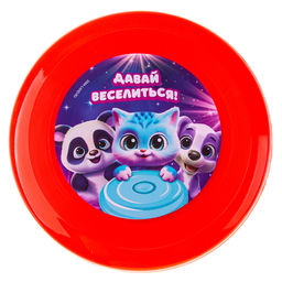 Цена за 8 шт. Фрисби, летающая тарелка «Зверушки», 18 см, в шоубоксе, МИКС